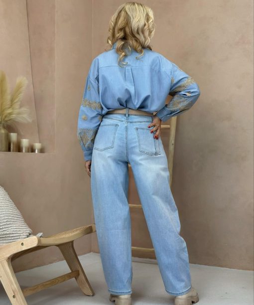 Alternative view of Džinsai "Baggy", šviesiai  žydra spalva