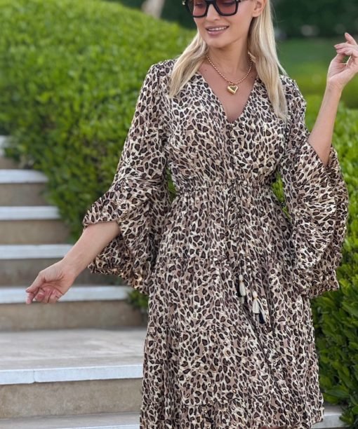 Alternative view of Suknelė "Leopardas", trumpa