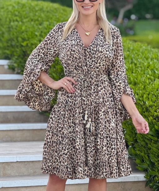 Suknelė "Leopardas", trumpa