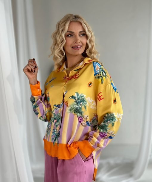 Alternative view of Marškiniai "Amore", geltona spalva