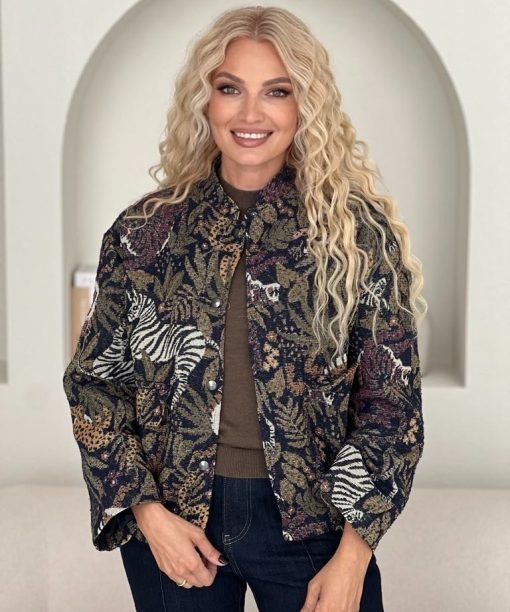 Bomberis "Zebrai" , tamsiai mėlynas