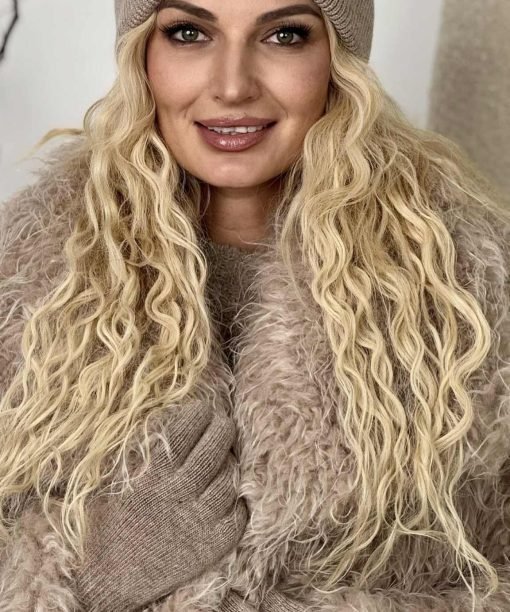 Alternative view of Kepurės ir pirštinių komplektas, kapučino spalva