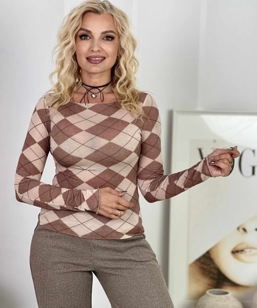 Palaidinė su kašmyru, "Alisa", latte/kapučino spalva