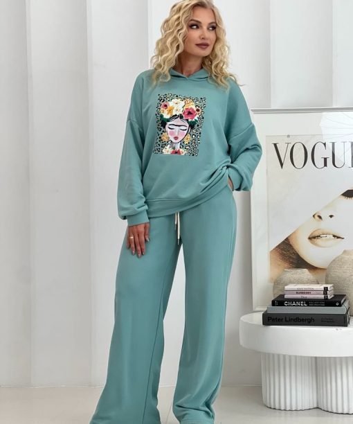 Alternative view of Laisvalaikio kostiumas, FRIDA, mėtų spalva