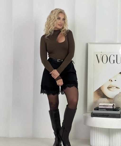 Alternative view of Bodis "Asimetriška iškirptė", šokolado spalva