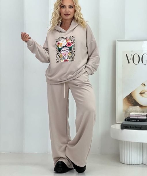 Alternative view of Laisvalaikio kostiumas, FRIDA, latte spalva