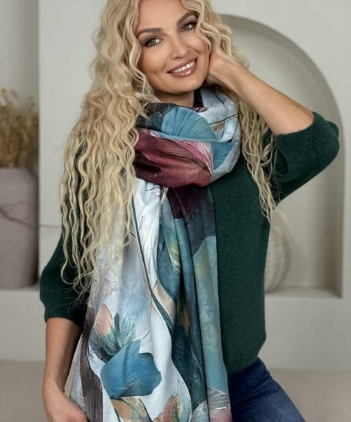 Šalikas "Tapytos aguonos"