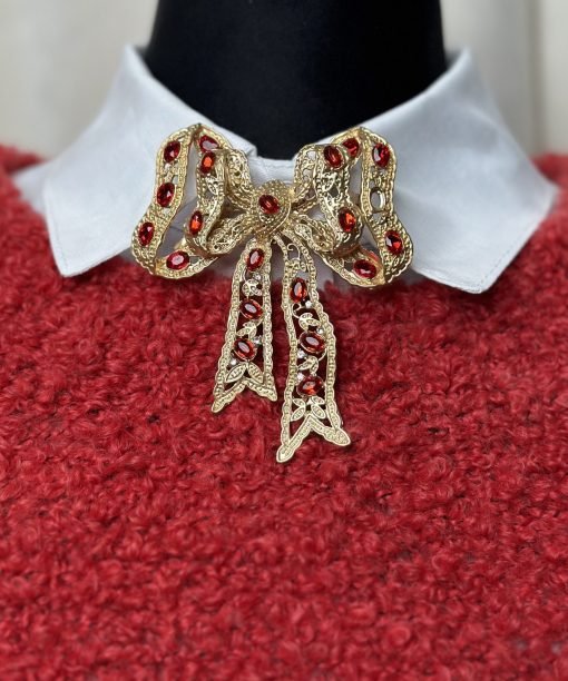 Alternative view of Segė "Kaspinėlis" , aukso ir raudona spalva