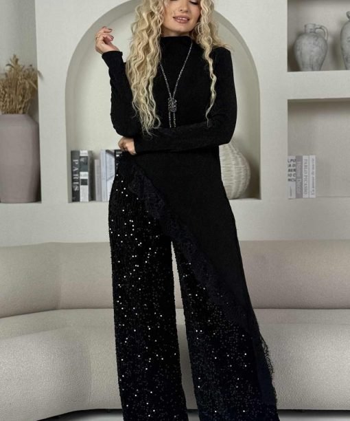 Kelnės "Blizgios", juoda spalva