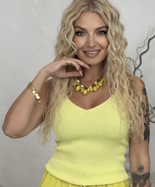 Alternative view of Kaklo papuošalas "Citrinos"