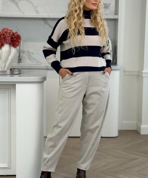 Alternative view of Kelnės "Baggy", latte spalva