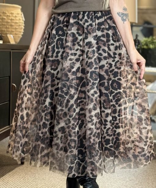 Alternative view of Tiulinis sijonas "Klasikinis leopardas"