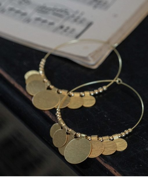 Alternative view of Auskarai "Žiedas ir monetos"