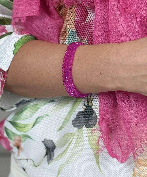 Apyrankė "Kristaliukai", fuksijos spalva