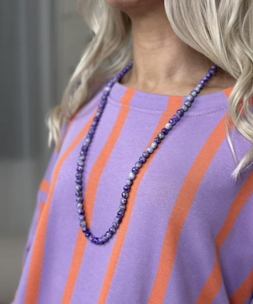 Alternative view of Kaklo papuošalas "Violetiniai karoliai"