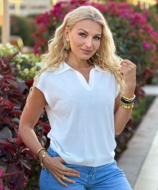 Palaidinė "Polo", balta spalva