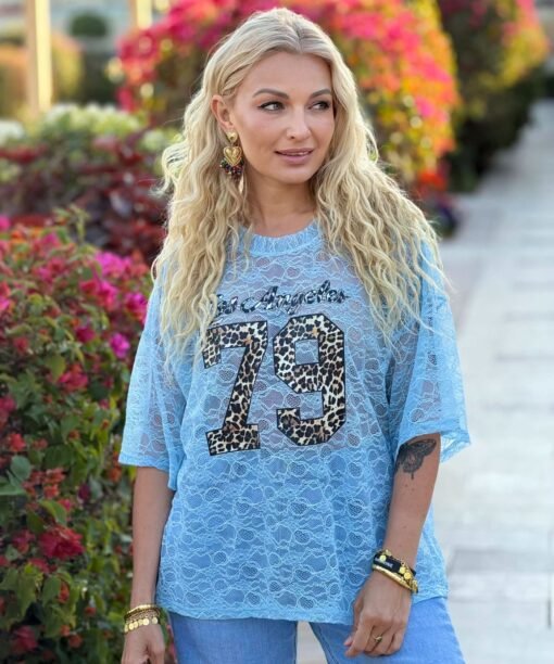 Alternative view of Palaidinė "79 Los Angelos", žydra spalva