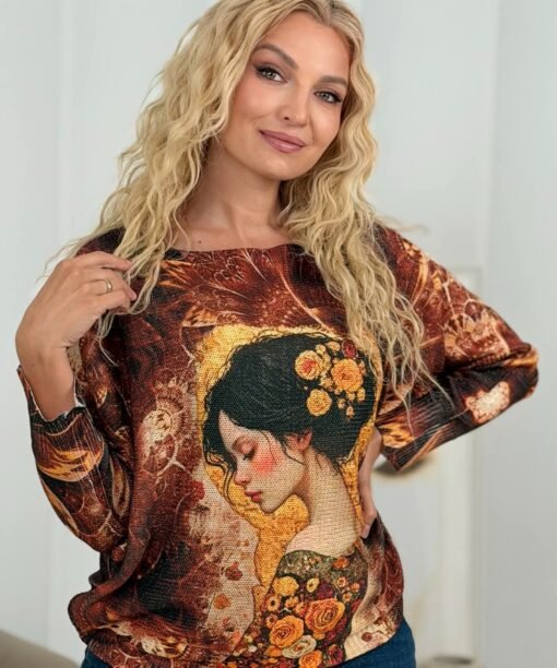 Megztinis „Mergina iš sapno”, rudi atspalviai