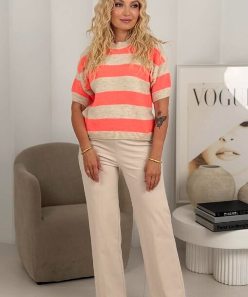 Alternative view of Kelnės, klasikinės, lygios, latte spalva