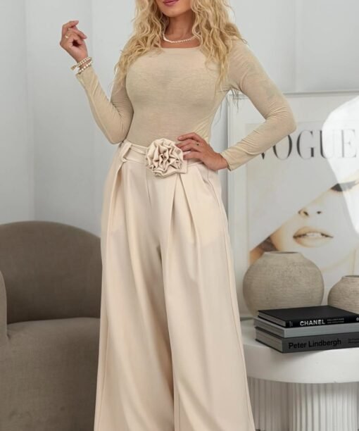 Alternative view of Kelnės "Rožytė", latte spalva