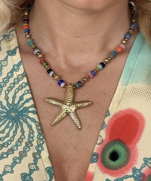 Kaklo papuošalas "Auksinė jūrois žvaigždė"