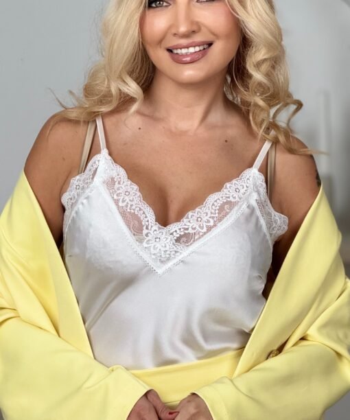 Apatinukas "Nėrinukai viršuje", balta spalva