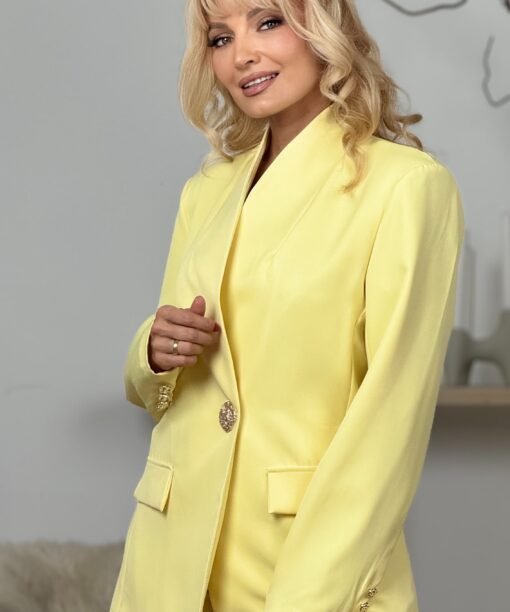 Alternative view of Švarkas "Aukso saga", geltona spalva