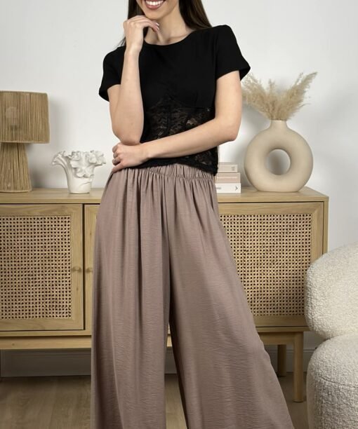 Kelnės "Viskozinės", kapučino spalva