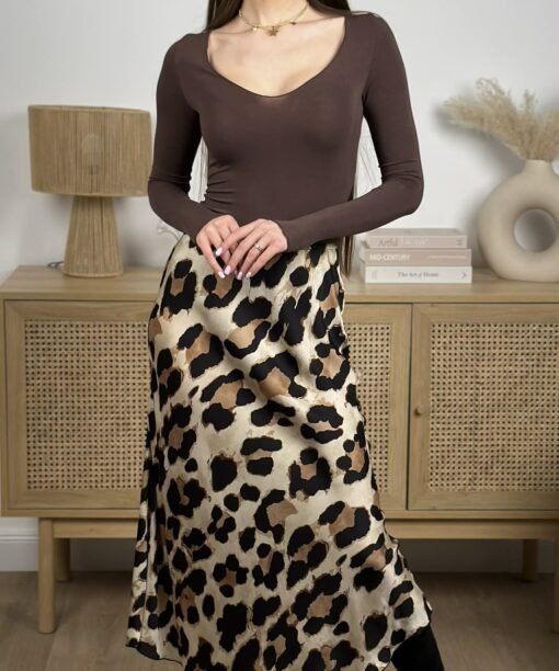 Sijonas "Leopardas", midi