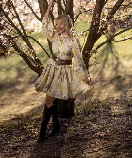 Alternative view of Suknelė "Čiulbonėlė", geltona spalva