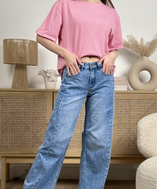 Alternative view of Džinsai, su įsiuvu, šviesi mėlyna spalva