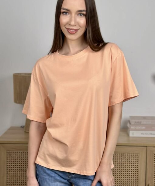 Alternative view of Marškinėliai "Klasika", persiko spalva