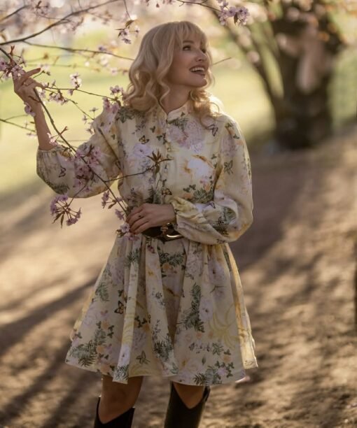 Suknelė "Čiulbonėlė", geltona spalva