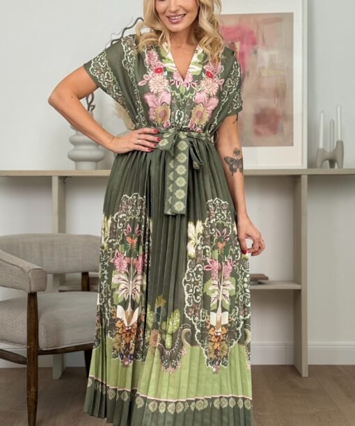 Suknelė "Etro", chaki spalva