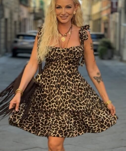 Suknelė "Leopardas", trumpa