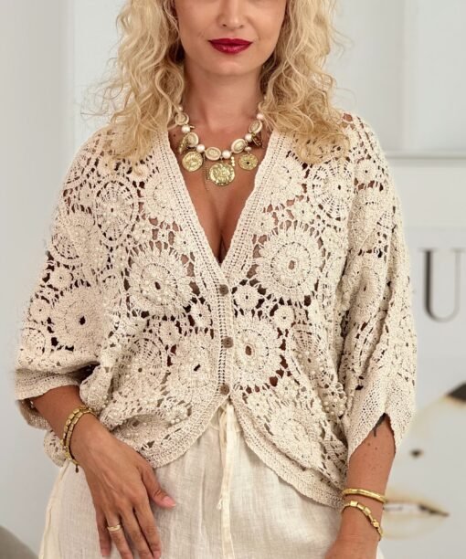 Alternative view of Kimono tipo užmestukas,latte spalva