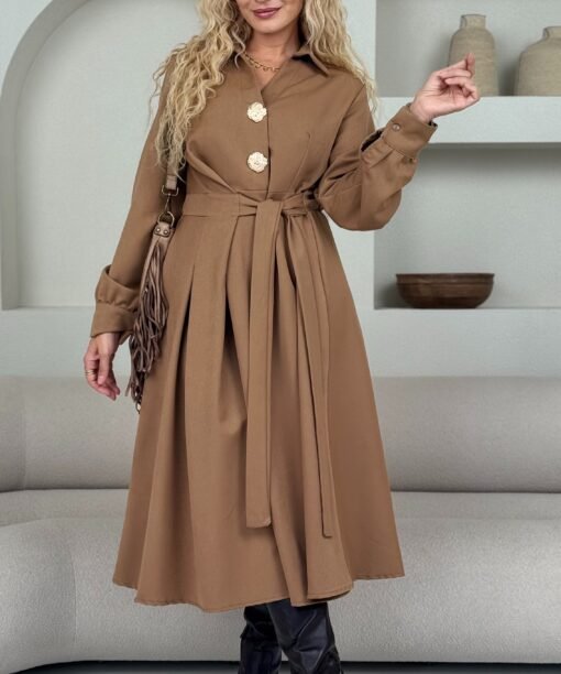 Suknelė "Tobula", camel spalva